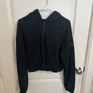 Black alo cropped hoodie